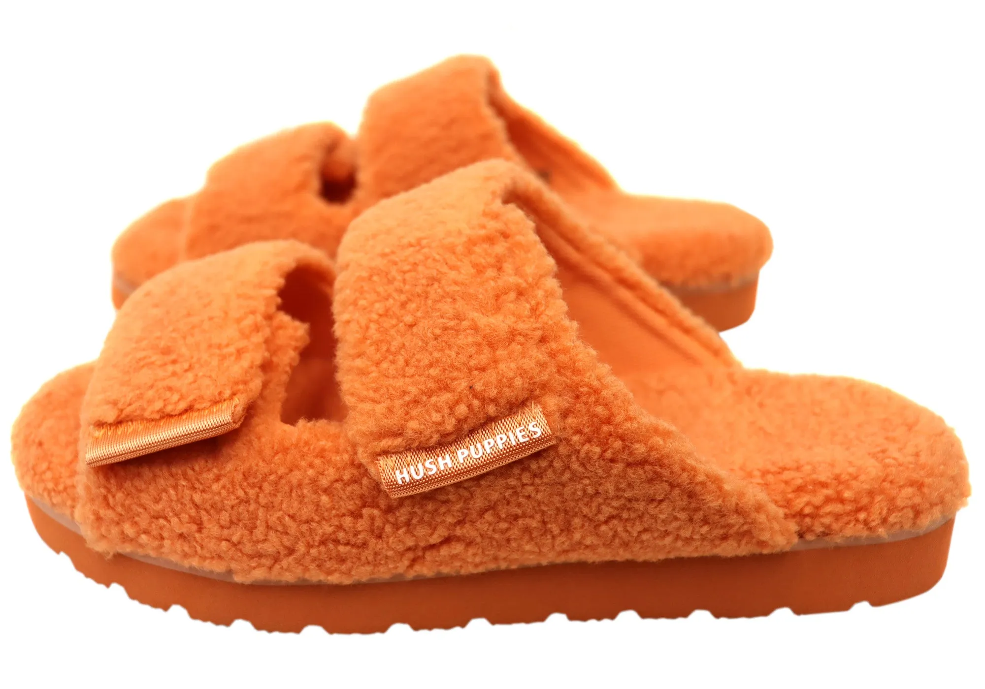 Hush Puppies Flauschige Damen Hausschuhe mit offener Spitze Bequeme Hush Puppies Schuhe