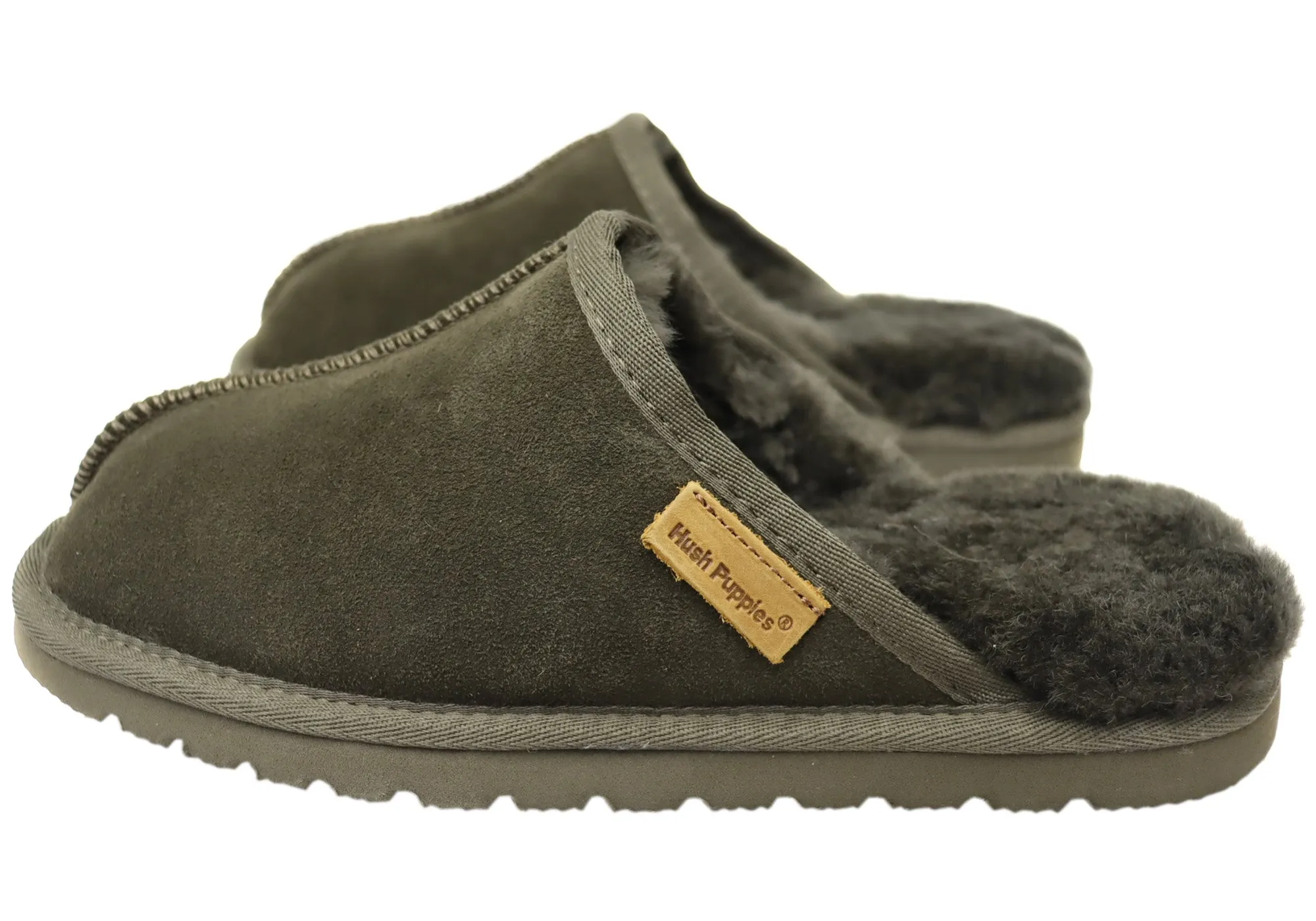 Hush Puppies Loch Herren Bequeme Pantoffeln mit offener Ferse Hush Puppies Schuhe