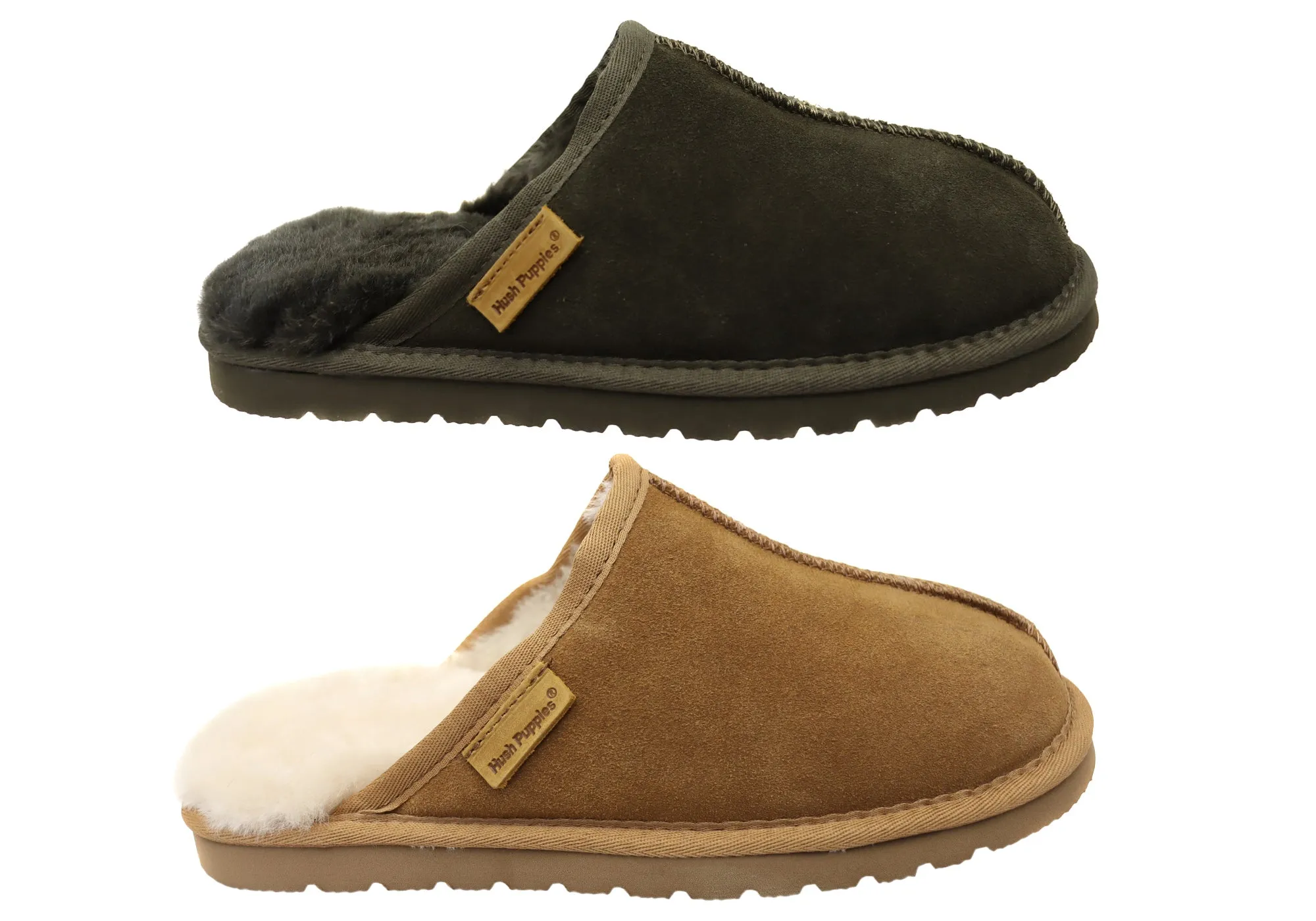Hush Puppies Loch Herren Bequeme Pantoffeln mit offener Ferse Hush Puppies Schuhe