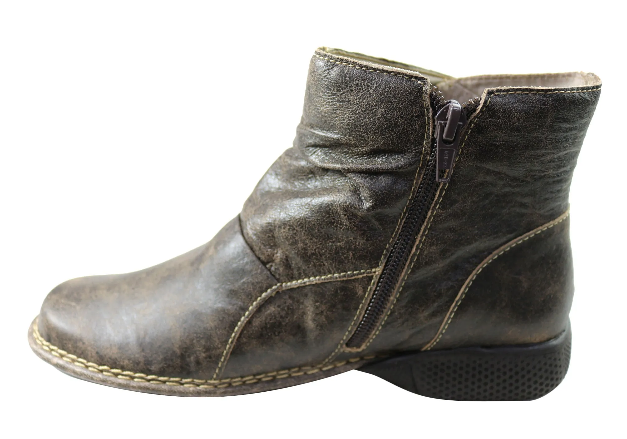 J Gean Cove Damen Bequeme Leder-Knöchelstiefel Hergestellt in Brasilien J Gean Schuhe