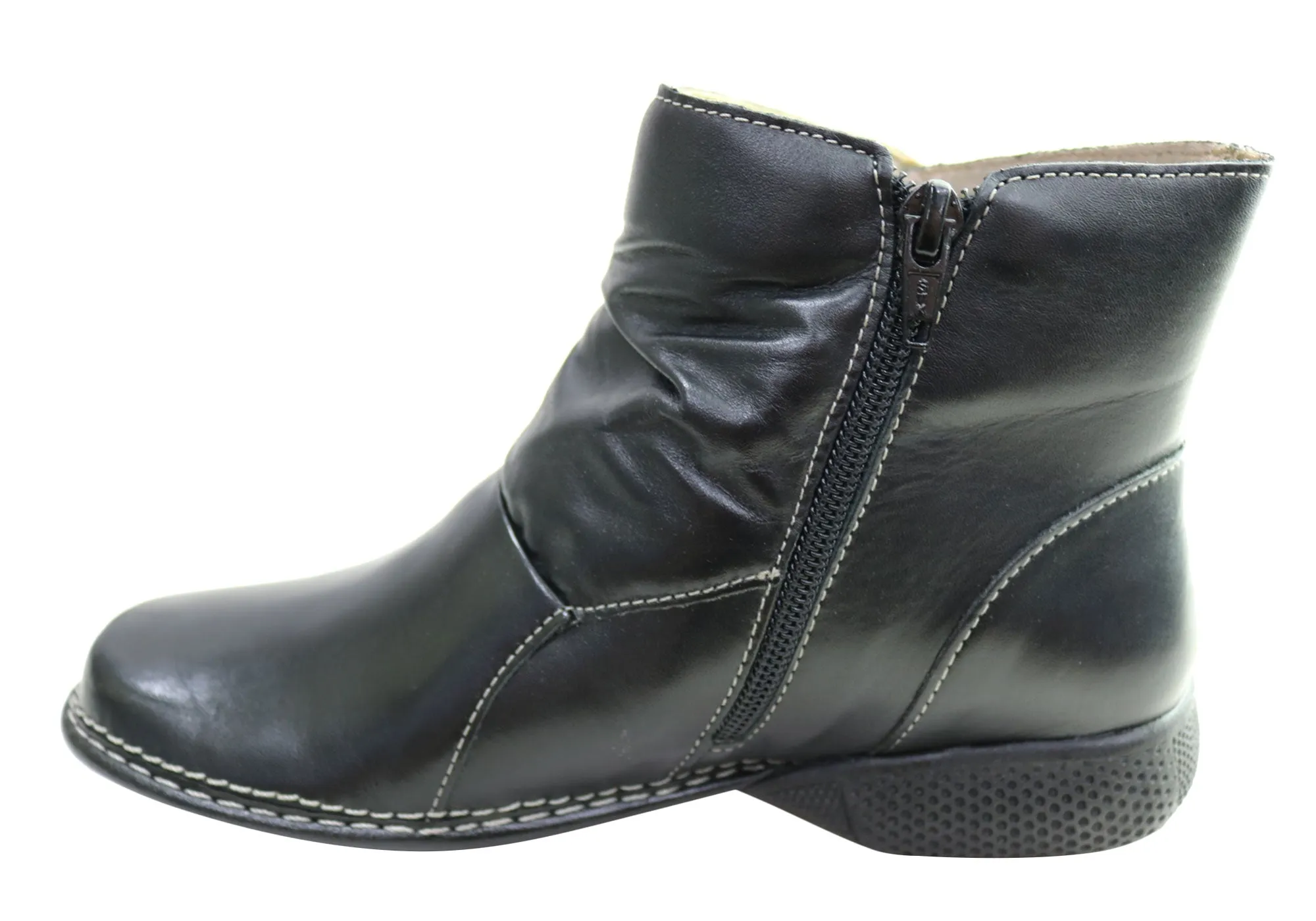 J Gean Cove Damen Bequeme Leder-Knöchelstiefel Hergestellt in Brasilien J Gean Schuhe