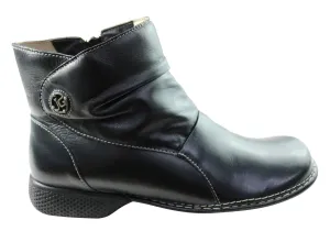 J Gean Cove Damen Bequeme Leder-Knöchelstiefel Hergestellt in Brasilien J Gean Schuhe