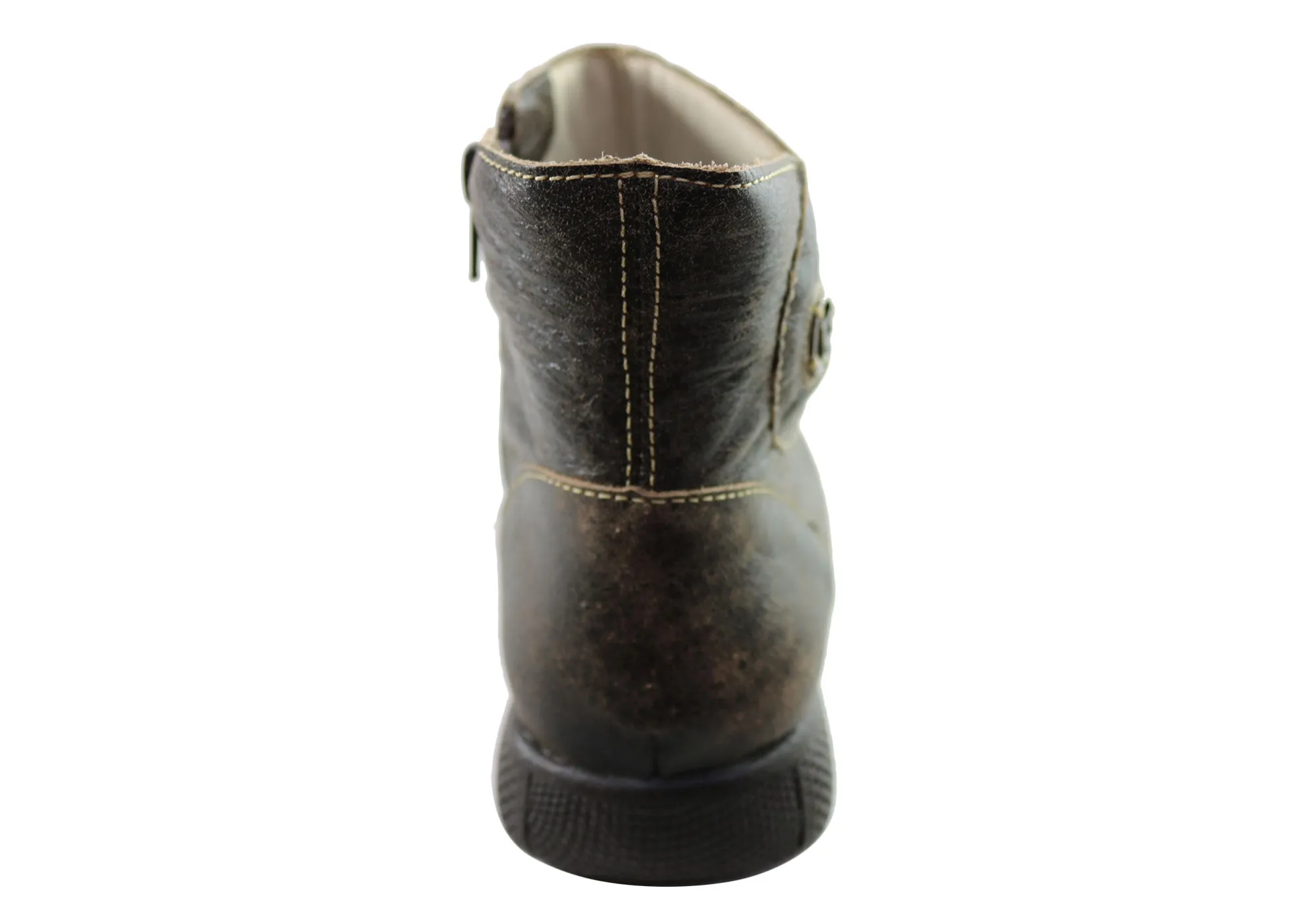 J Gean Cove Damen Bequeme Leder-Knöchelstiefel Hergestellt in Brasilien J Gean Schuhe