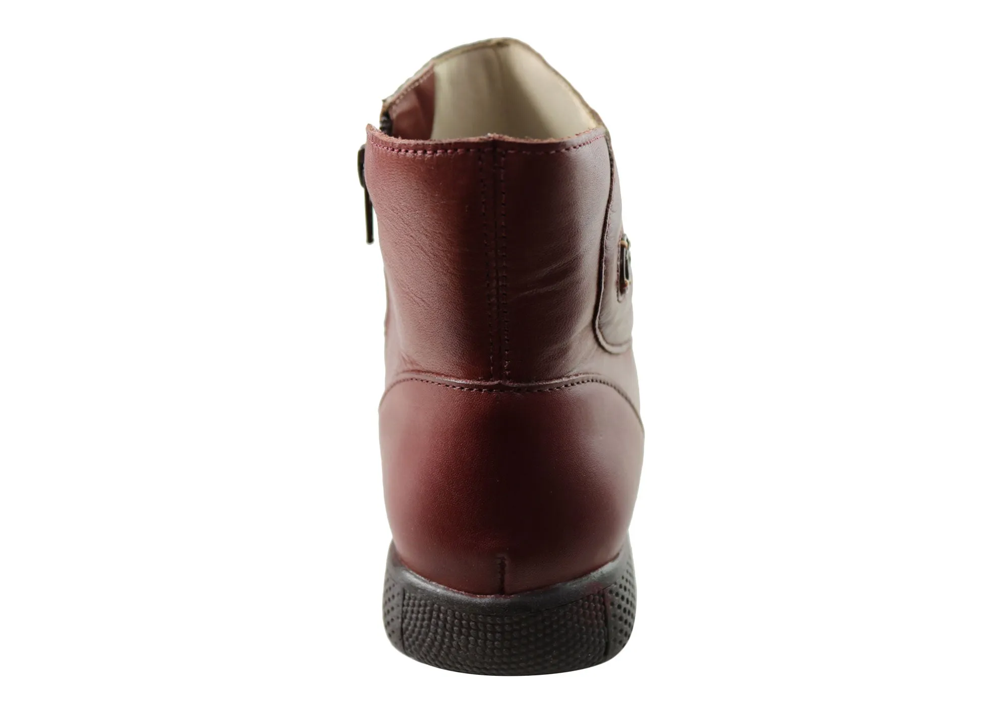 J Gean Cove Damen Bequeme Leder-Knöchelstiefel Hergestellt in Brasilien J Gean Schuhe