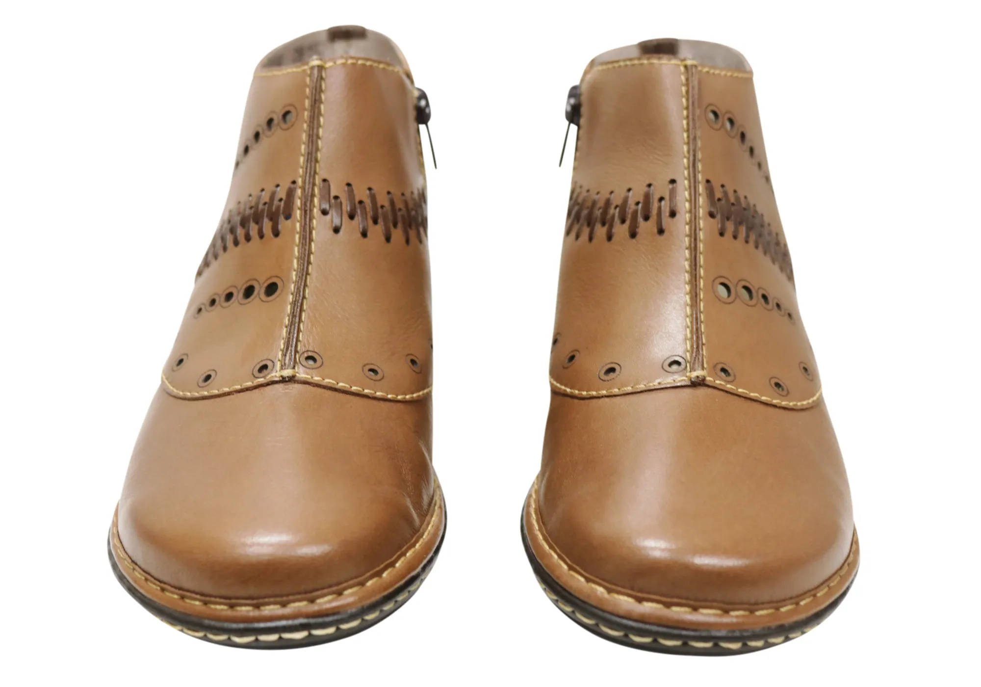 J Gean Petunia Damen Bequeme Leder Knöchelstiefel Hergestellt in Brasilien J Gean Schuhe