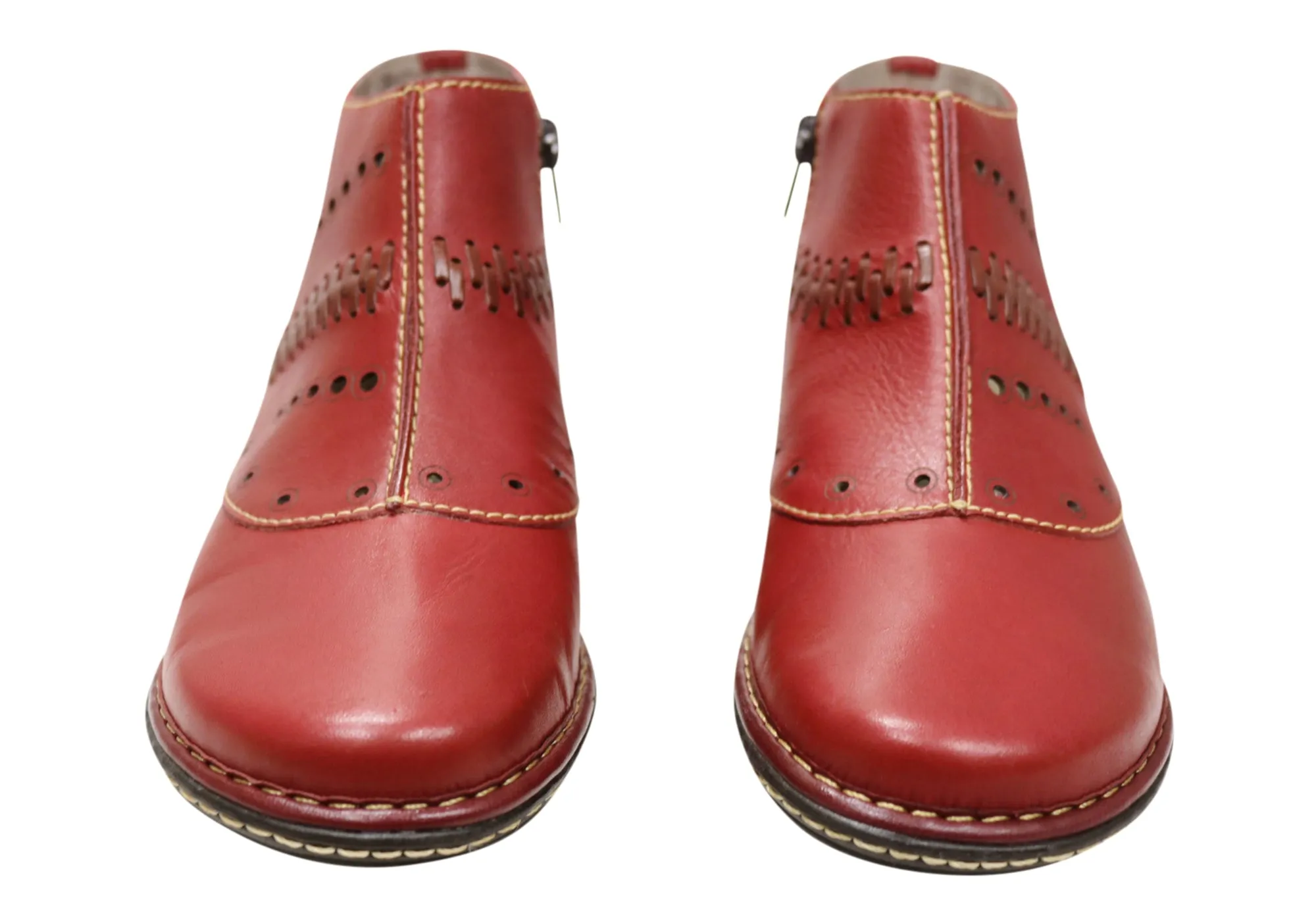 J Gean Petunia Damen Bequeme Leder Knöchelstiefel Hergestellt in Brasilien J Gean Schuhe
