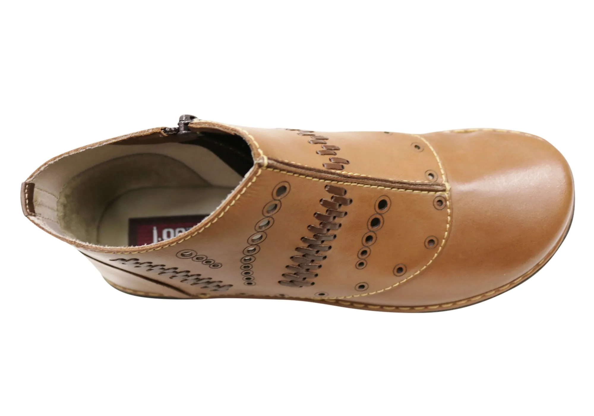 J Gean Petunia Damen Bequeme Leder Knöchelstiefel Hergestellt in Brasilien J Gean Schuhe