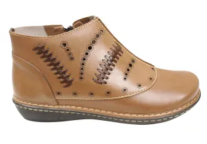 J Gean Petunia Damen Bequeme Leder Knöchelstiefel Hergestellt in Brasilien J Gean Schuhe