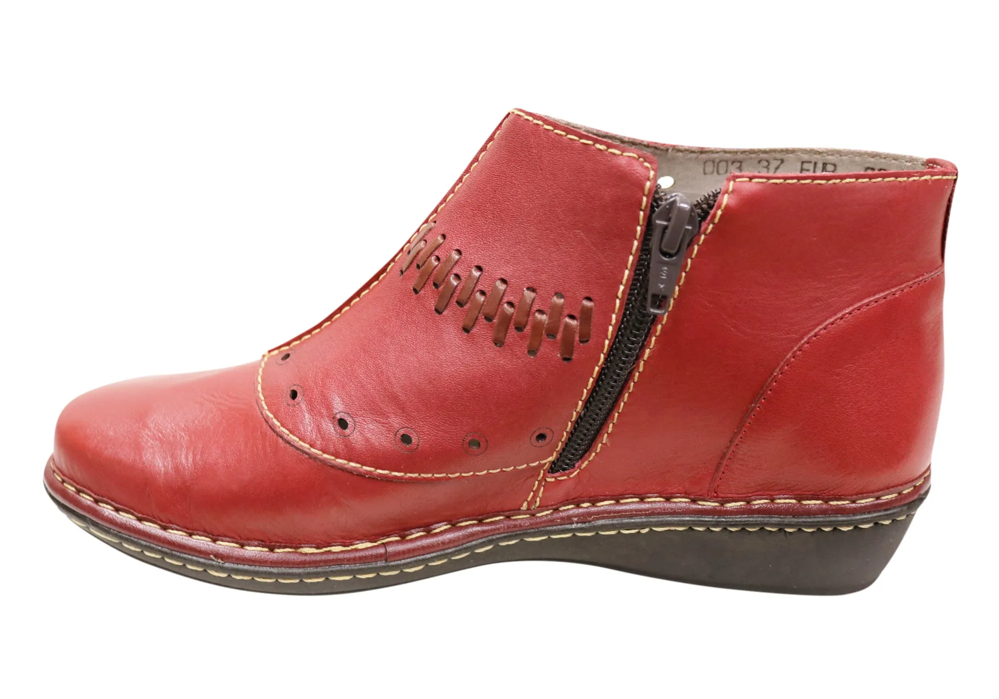J Gean Petunia Damen Bequeme Leder Knöchelstiefel Hergestellt in Brasilien J Gean Schuhe