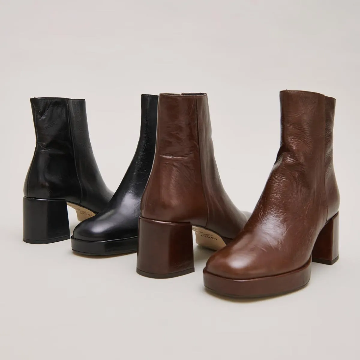 Jonak Damenschuhe 088 - Vanves Gealtertes Leder Schwarz