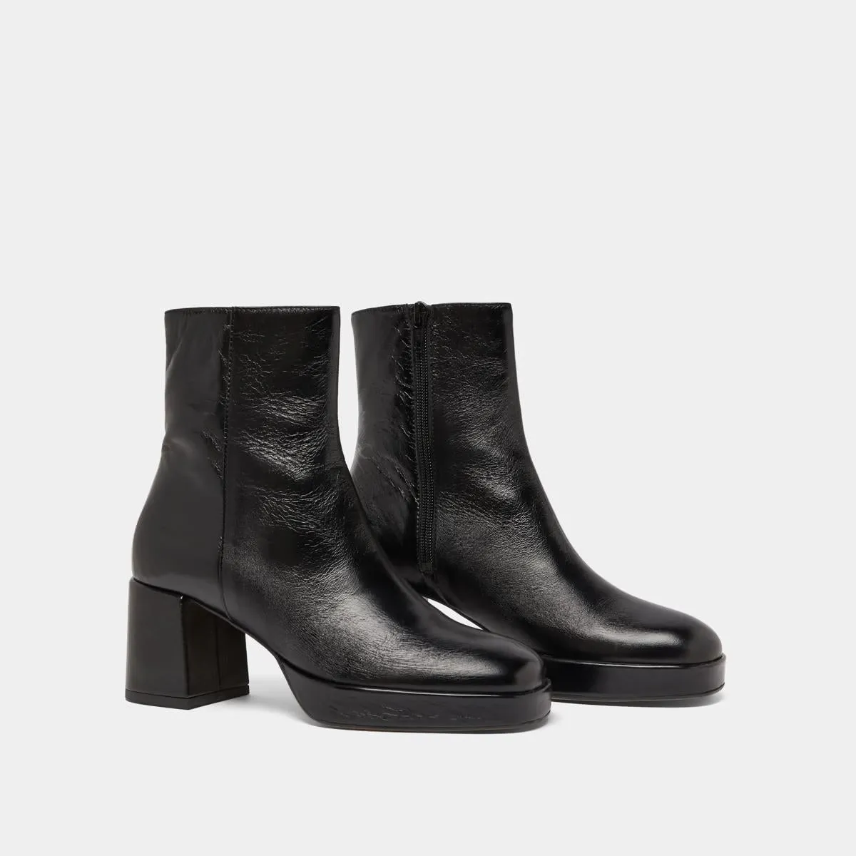 Jonak Damenschuhe 088 - Vanves Gealtertes Leder Schwarz