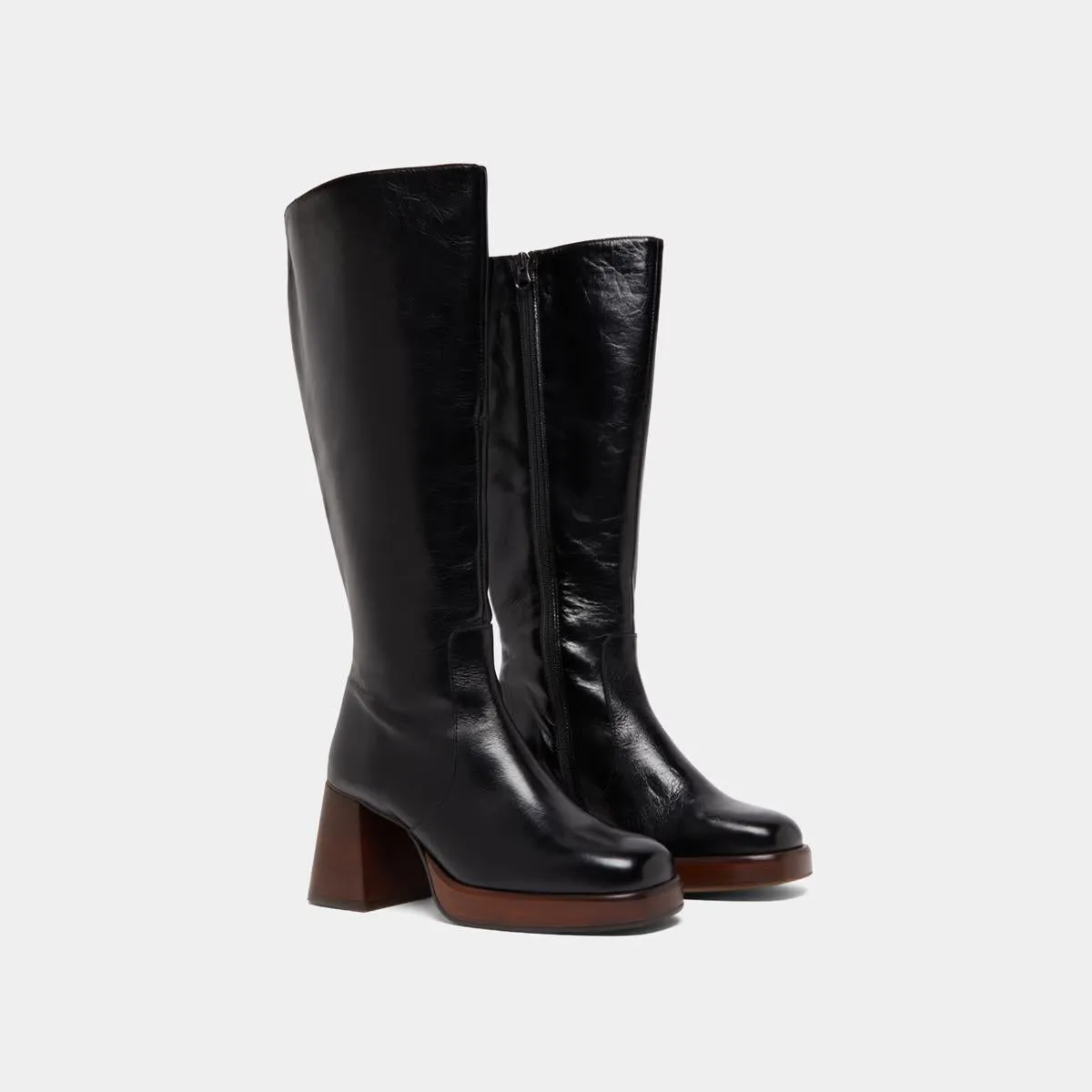Jonak Damenschuhe 429 - Betina Gealtertes Leder Schwarz