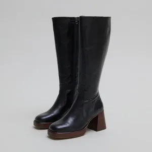 Jonak Damenschuhe 429 - Betina Gealtertes Leder Schwarz