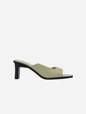Lyn Vegan Apfel-Leder Mules | Salbeigrün