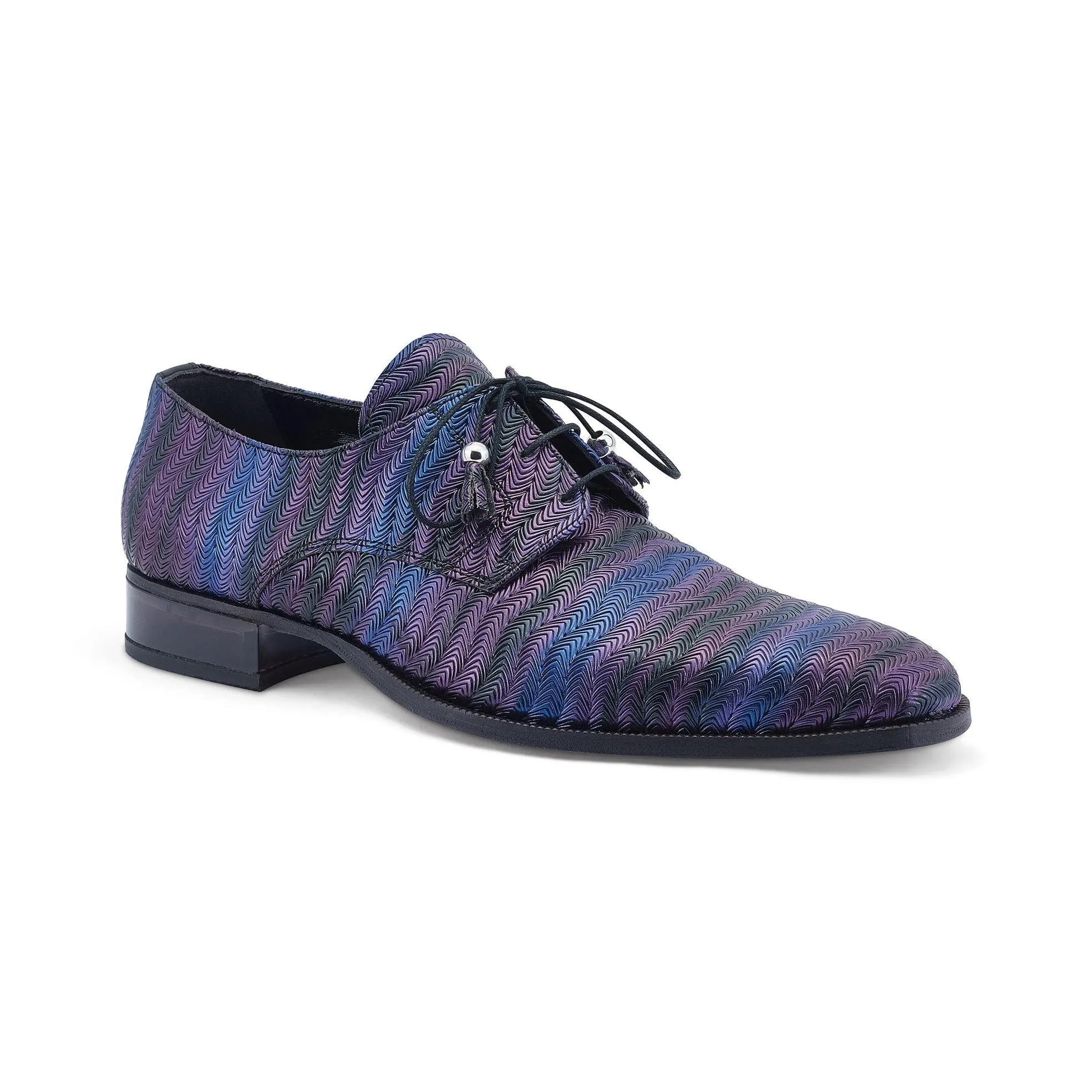 Mauri Schuhe Mauri The Gala in Schwarz / Blau / Lila Herren Stoff Abendanzug Derby Oxfords