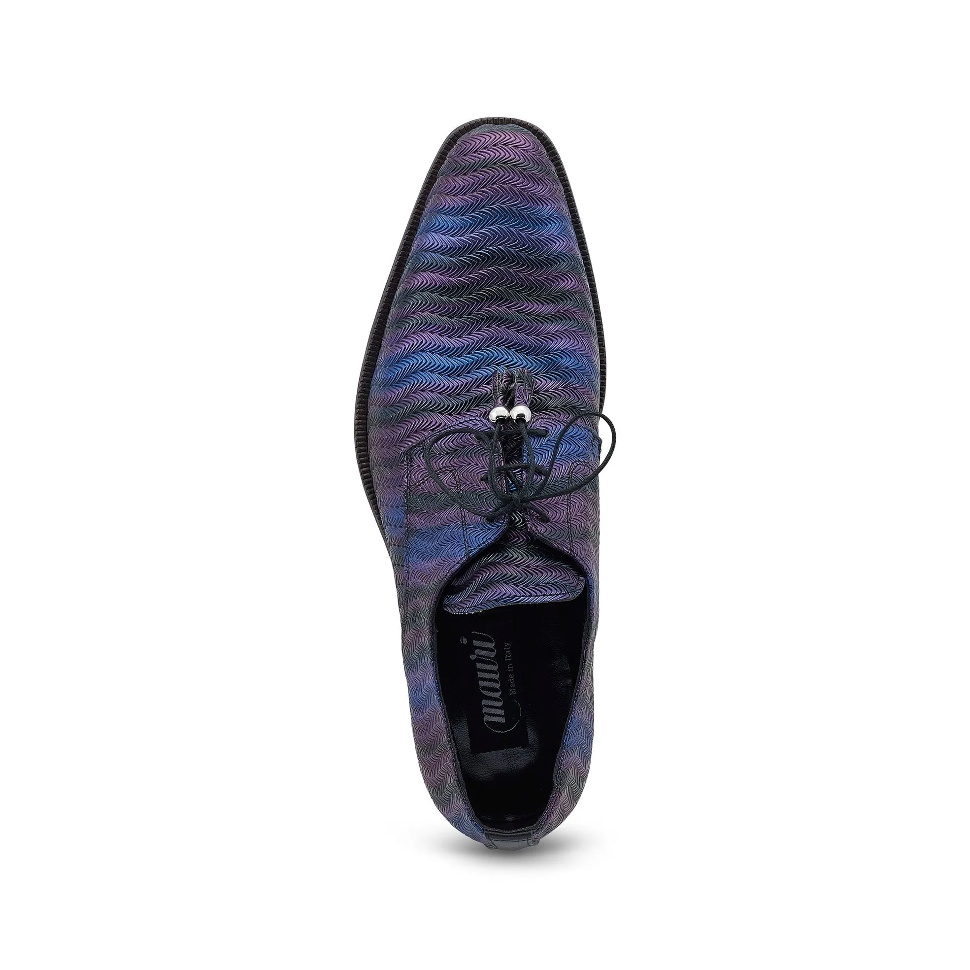 Mauri Schuhe Mauri The Gala in Schwarz / Blau / Lila Herren Stoff Abendanzug Derby Oxfords