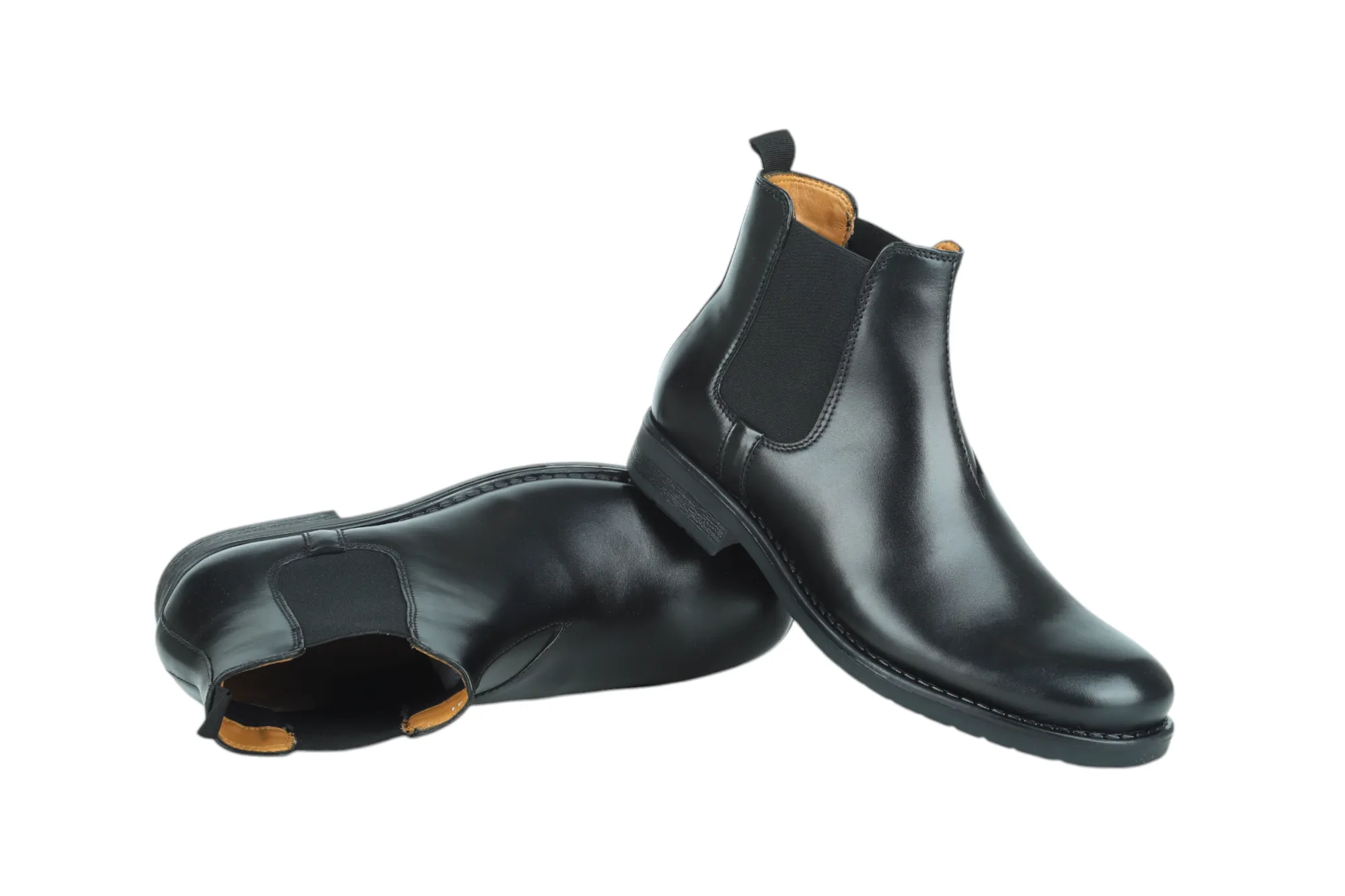 Herren Premium-Lederschlupfstiefel Chelsea 91530
