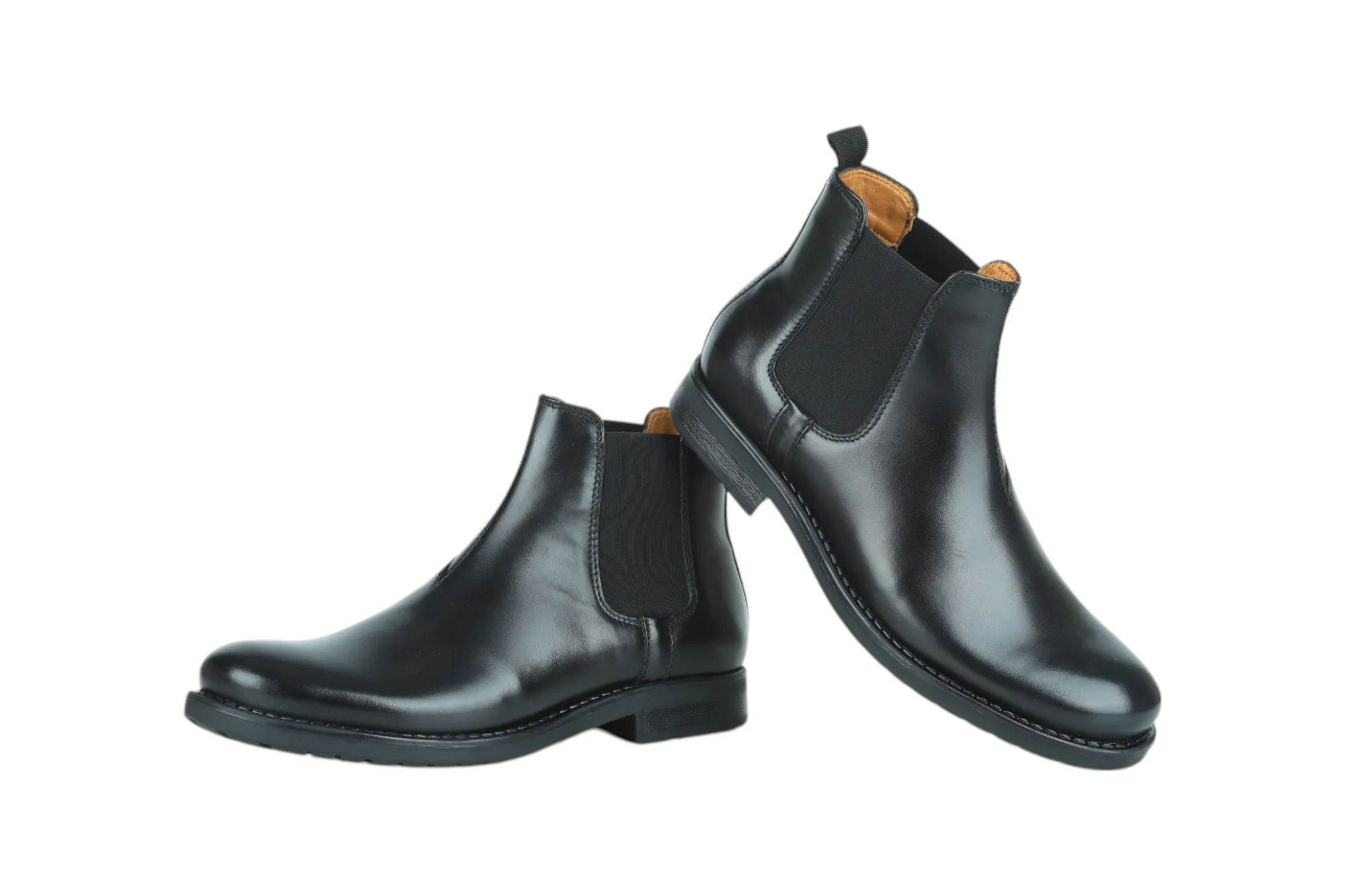 Herren Premium-Lederschlupfstiefel Chelsea 91530