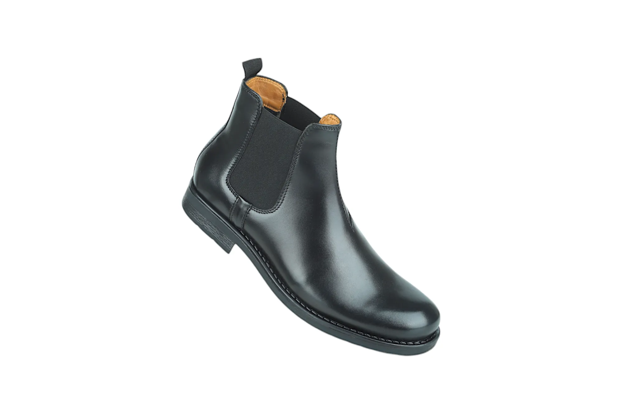 Herren Premium-Lederschlupfstiefel Chelsea 91530