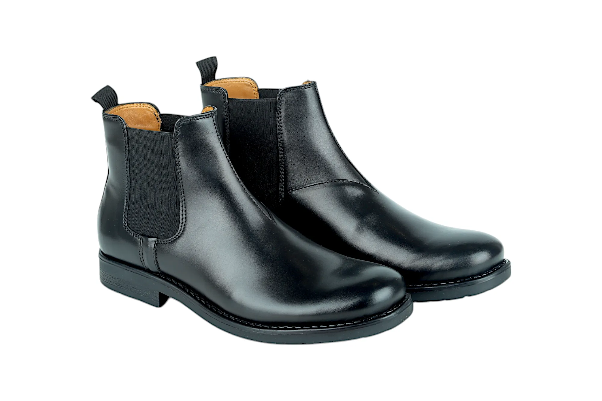 Herren Premium-Lederschlupfstiefel Chelsea 91530