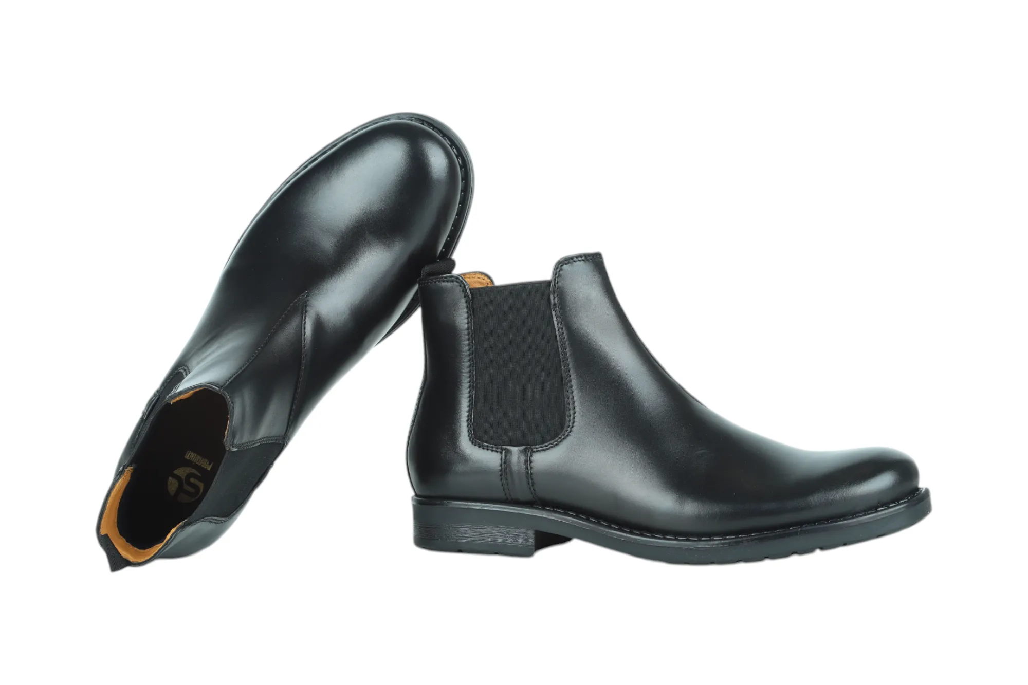 Herren Premium-Lederschlupfstiefel Chelsea 91530