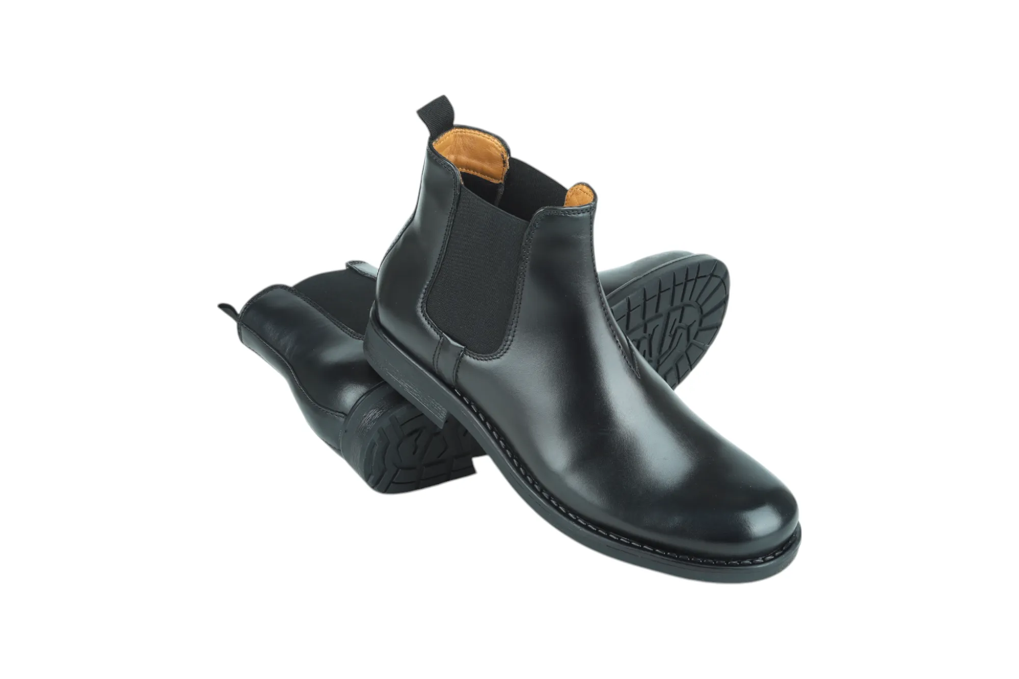 Herren Premium-Lederschlupfstiefel Chelsea 91530