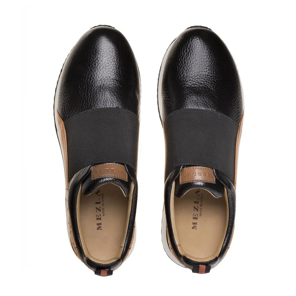 Mezlan Elastischer Schlupf-Sneaker Schwarz