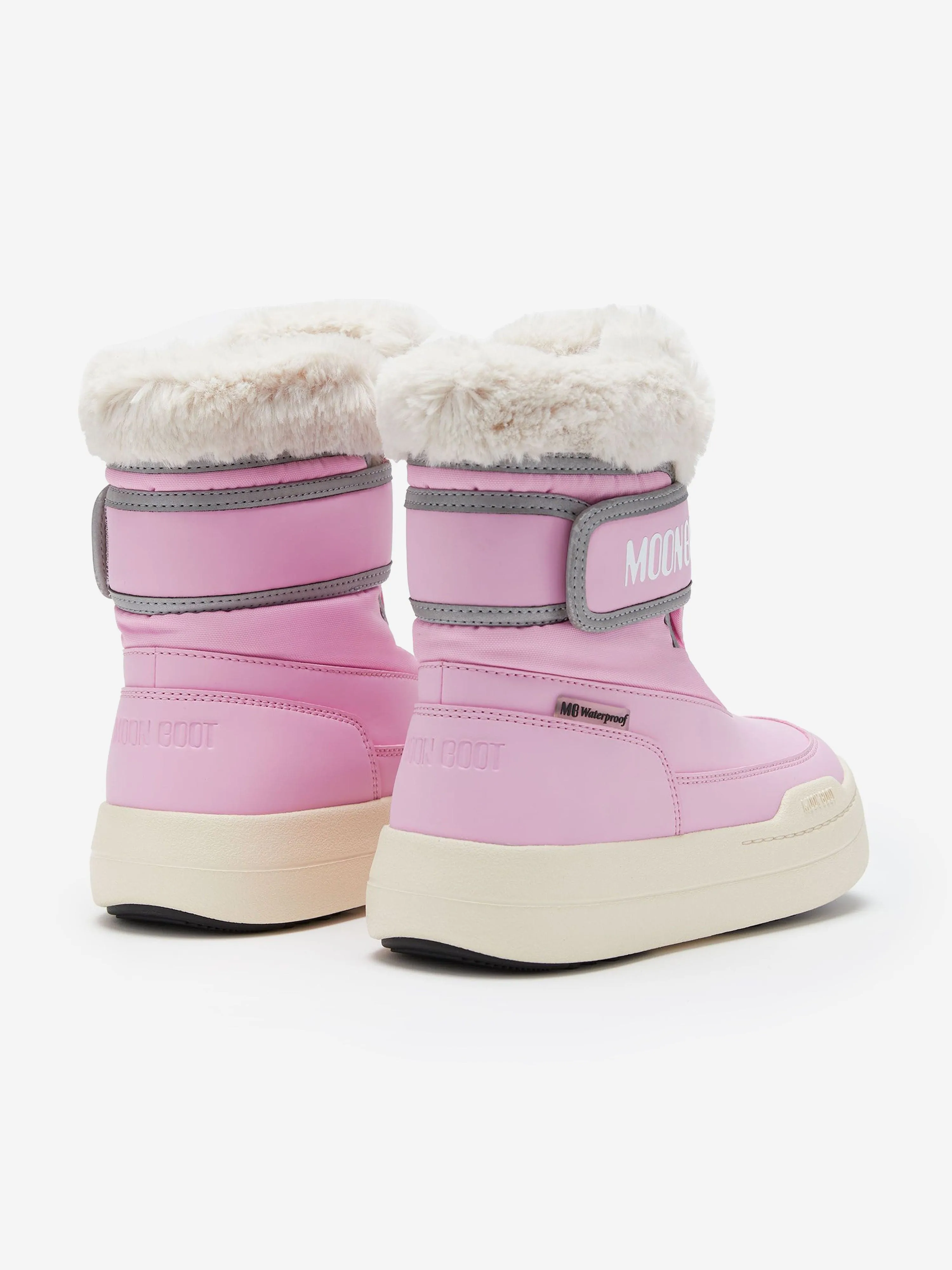 Moon Boot Girls JR Park Riemchen Stiefel in Rosa