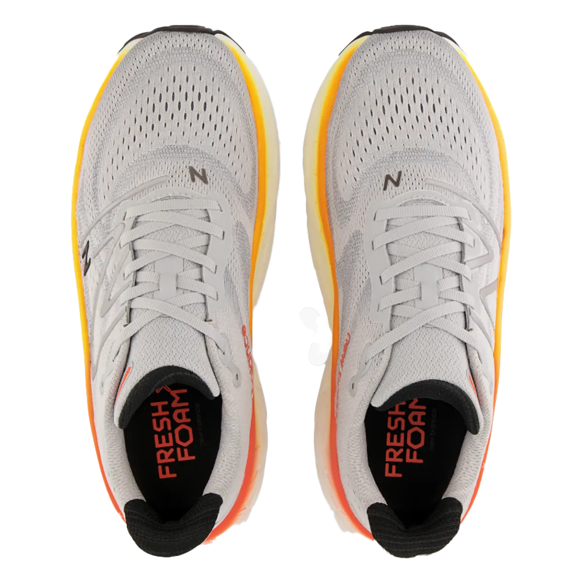 New Balance Fresh Foam X More V4 - Aluminiumgrau - Neon-Libelle - Leuchtende Ringelblume