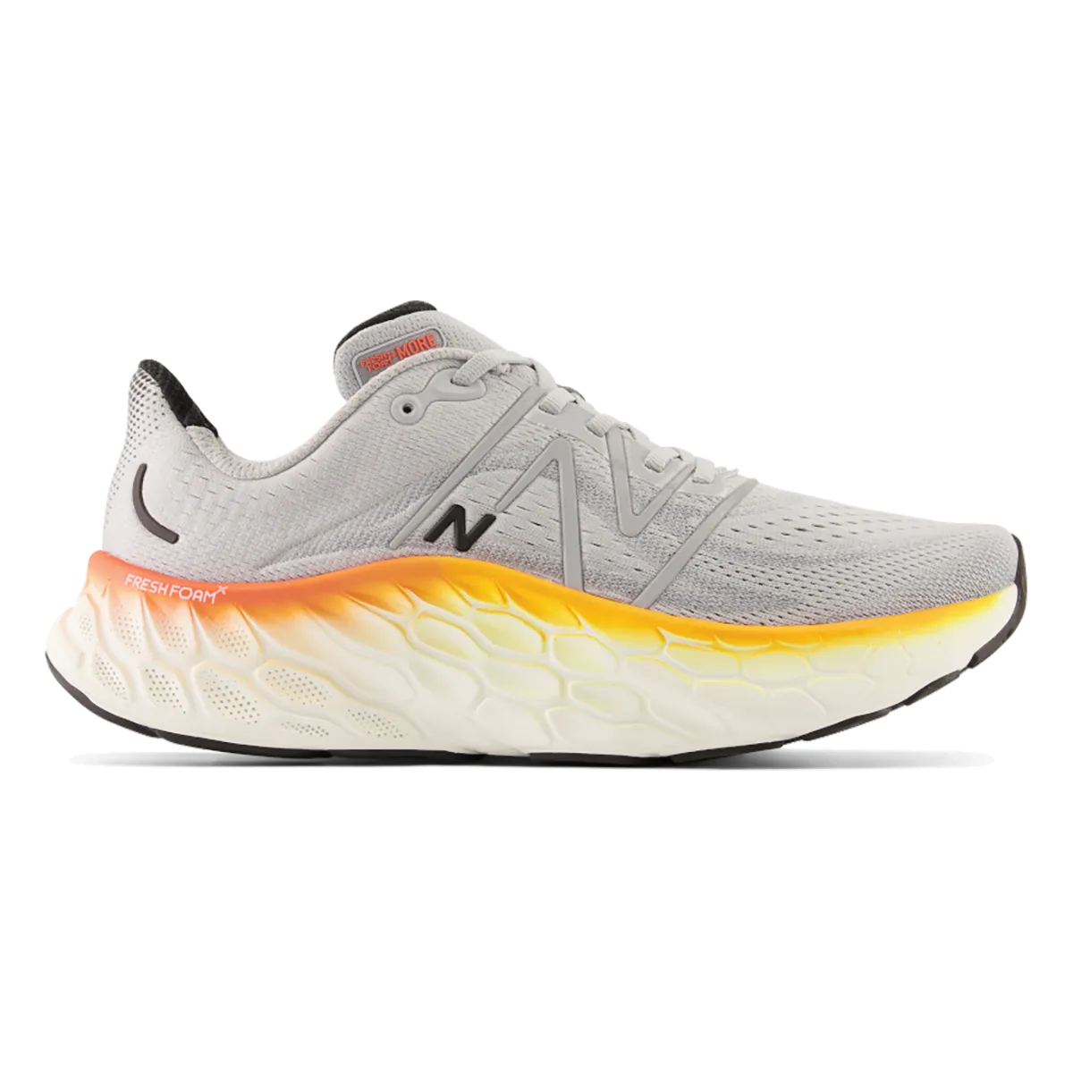 New Balance Fresh Foam X More V4 - Aluminiumgrau - Neon-Libelle - Leuchtende Ringelblume