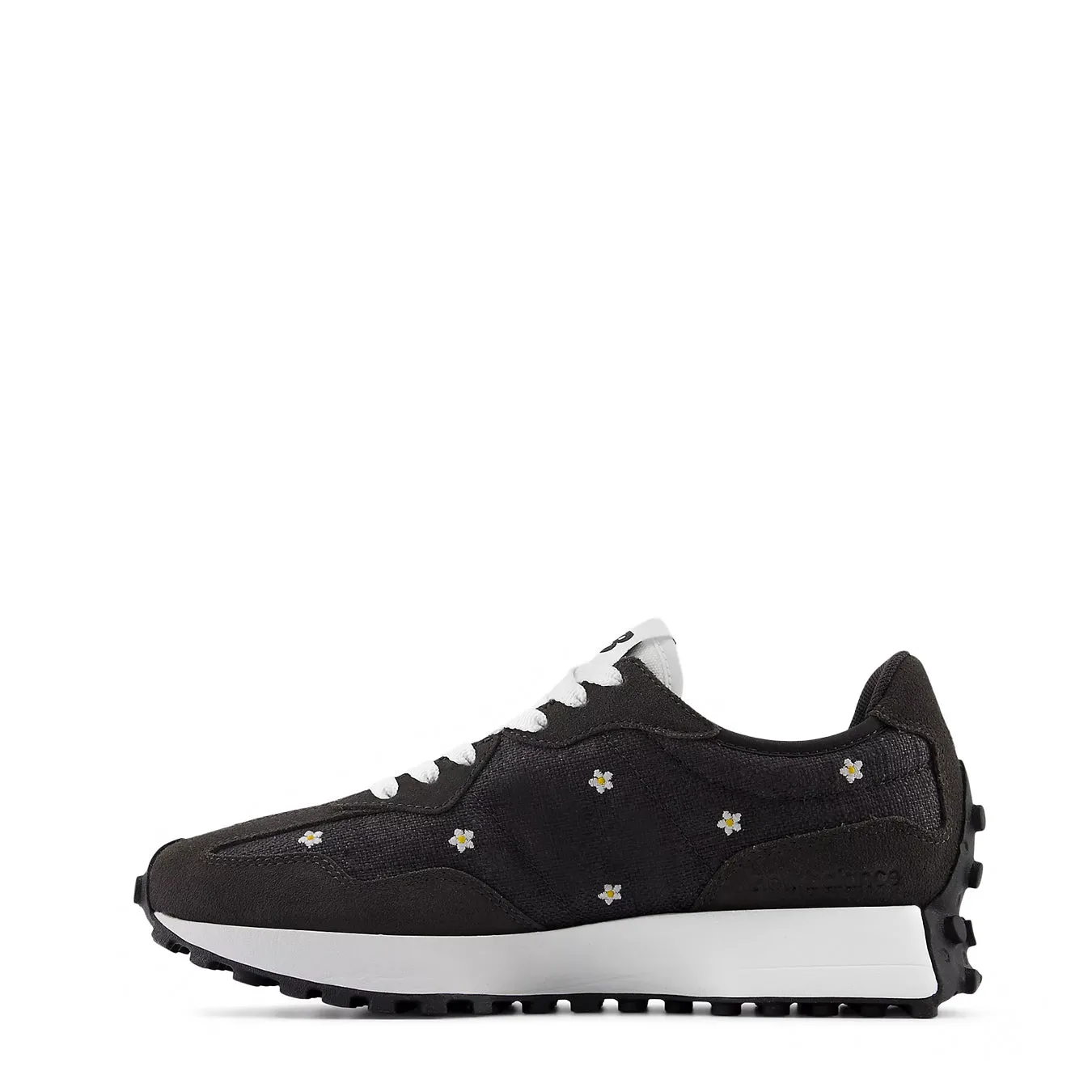 New Balance Damen 327 Trainer Schwarz Zement / Weiß