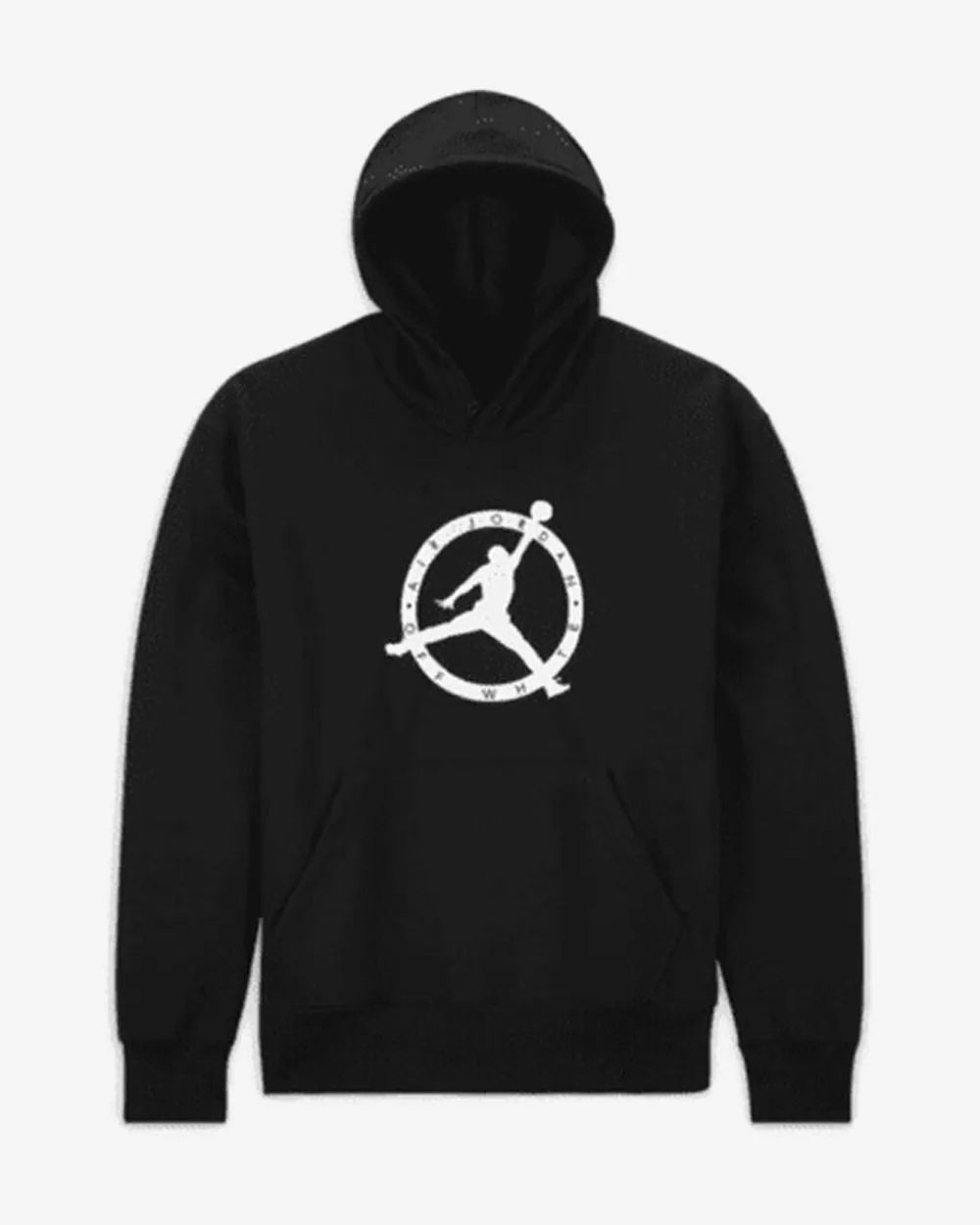 NIKE X OFF WHITE FW21 AIR JORDAN BESTICKTE SCHWARZE KAPUZENJACKE
