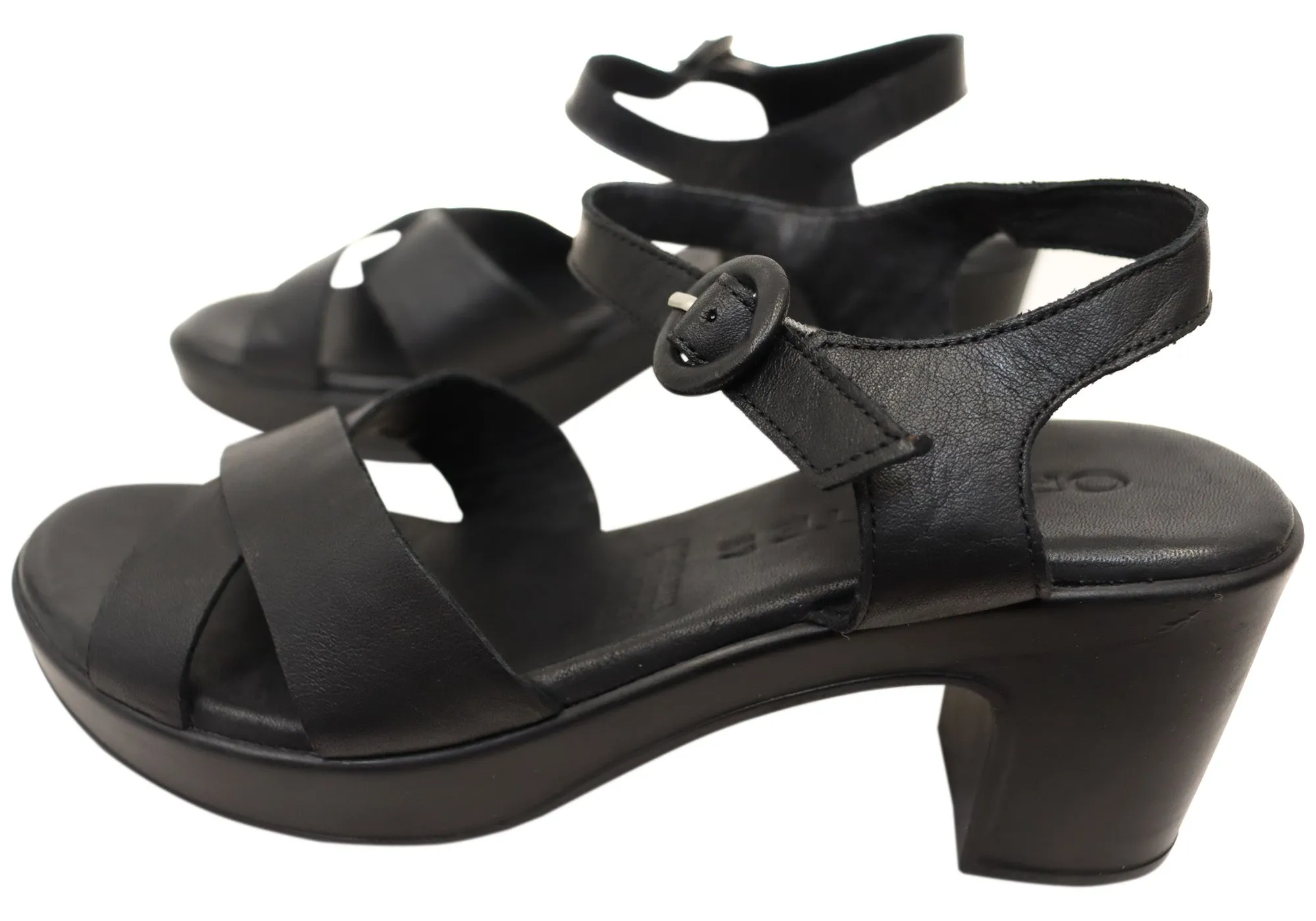 Orizonte Anakee Damen Bequeme Europäische Lederschuhe High Heels Sandalen Orizonte Schuhe