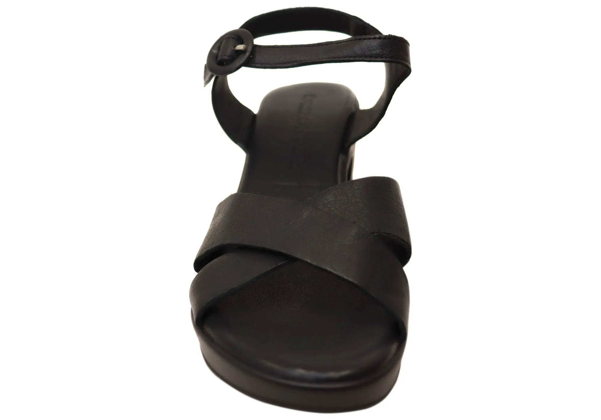 Orizonte Anakee Damen Bequeme Europäische Lederschuhe High Heels Sandalen Orizonte Schuhe