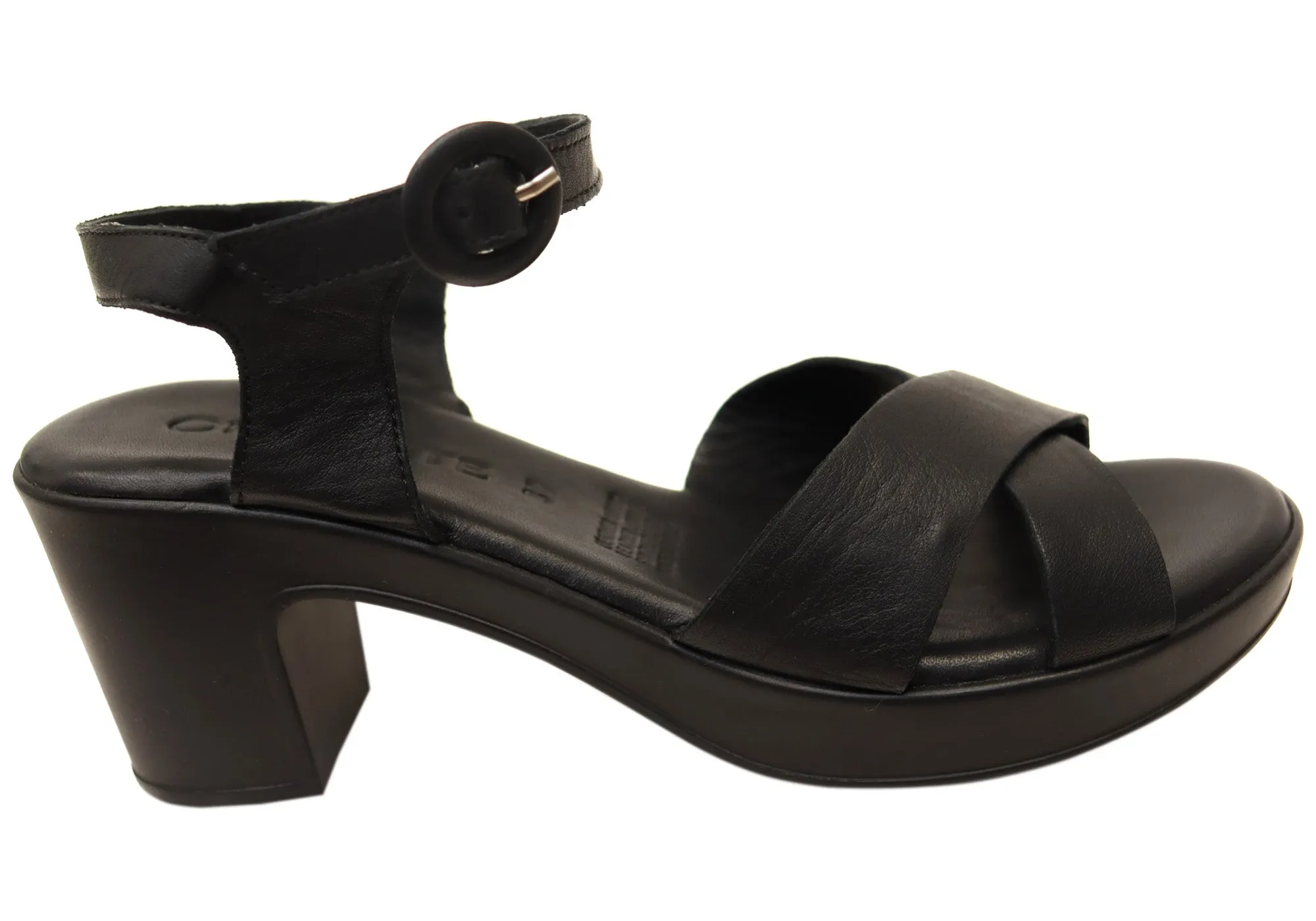 Orizonte Anakee Damen Bequeme Europäische Lederschuhe High Heels Sandalen Orizonte Schuhe
