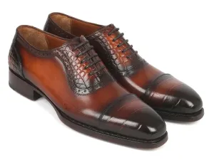 Paul Parkman Schuhe Paul Parkman Goodyear durchgenähte Oxfords mit Kappenkappe in Braun