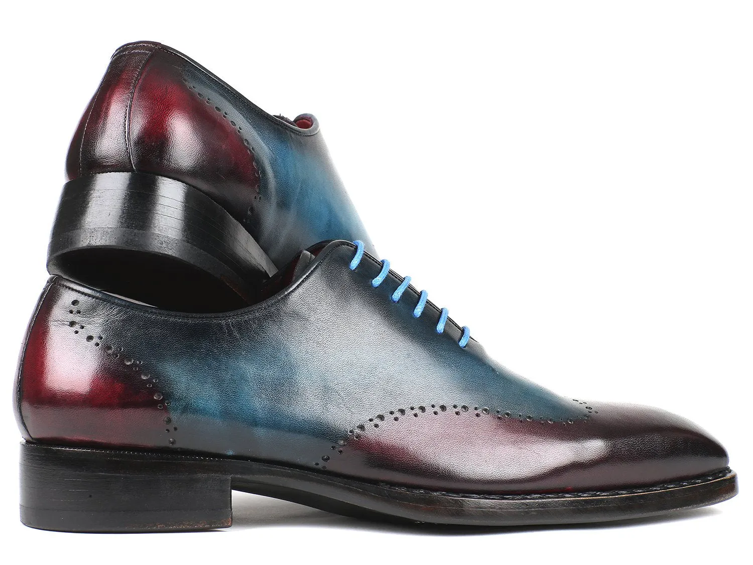 Paul Parkman Schuhe Paul Parkman Goodyear-Beschlagene Wingtip Oxfords in Blau & Lila