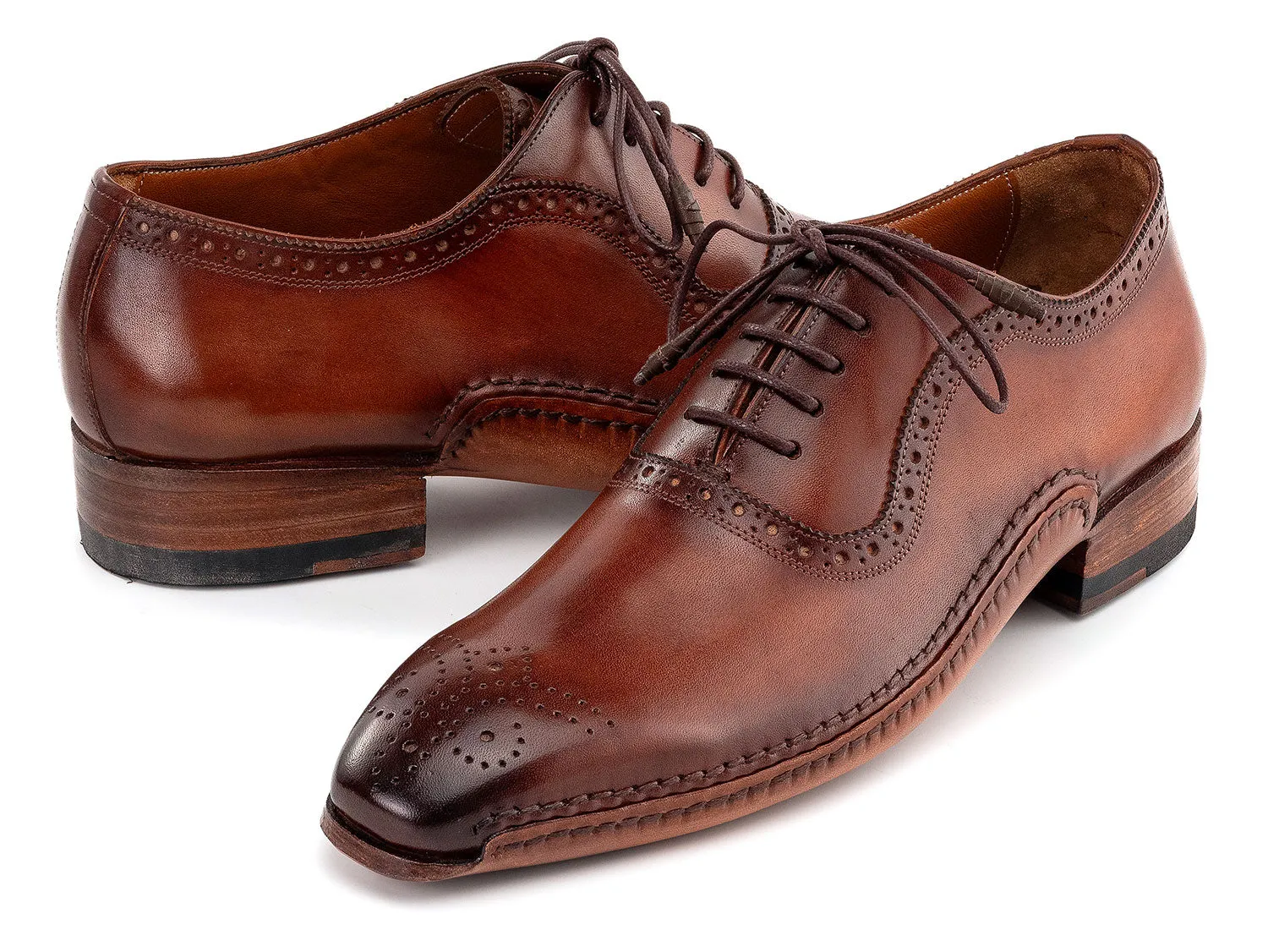 Paul Parkman Schuhe Paul Parkman Herren Glattleder Handgefertigte Oxfords in Braun