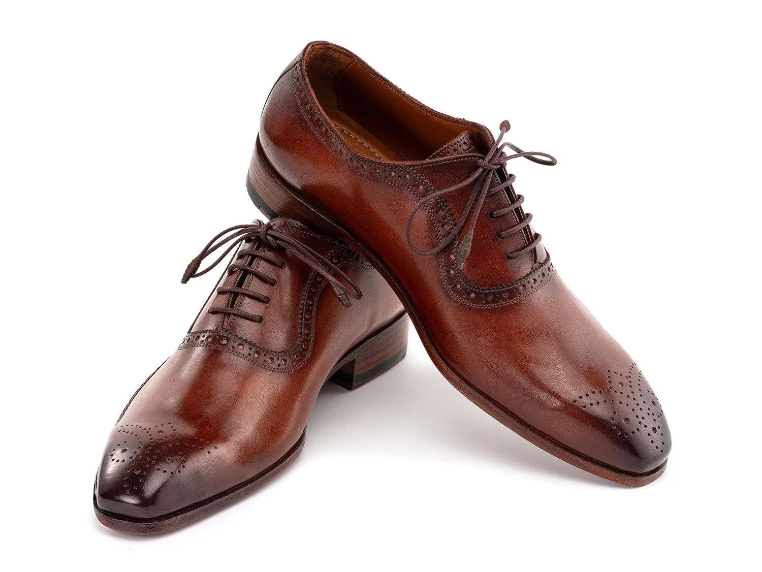 Paul Parkman Schuhe Paul Parkman Herren Glattleder Handgefertigte Oxfords in Braun