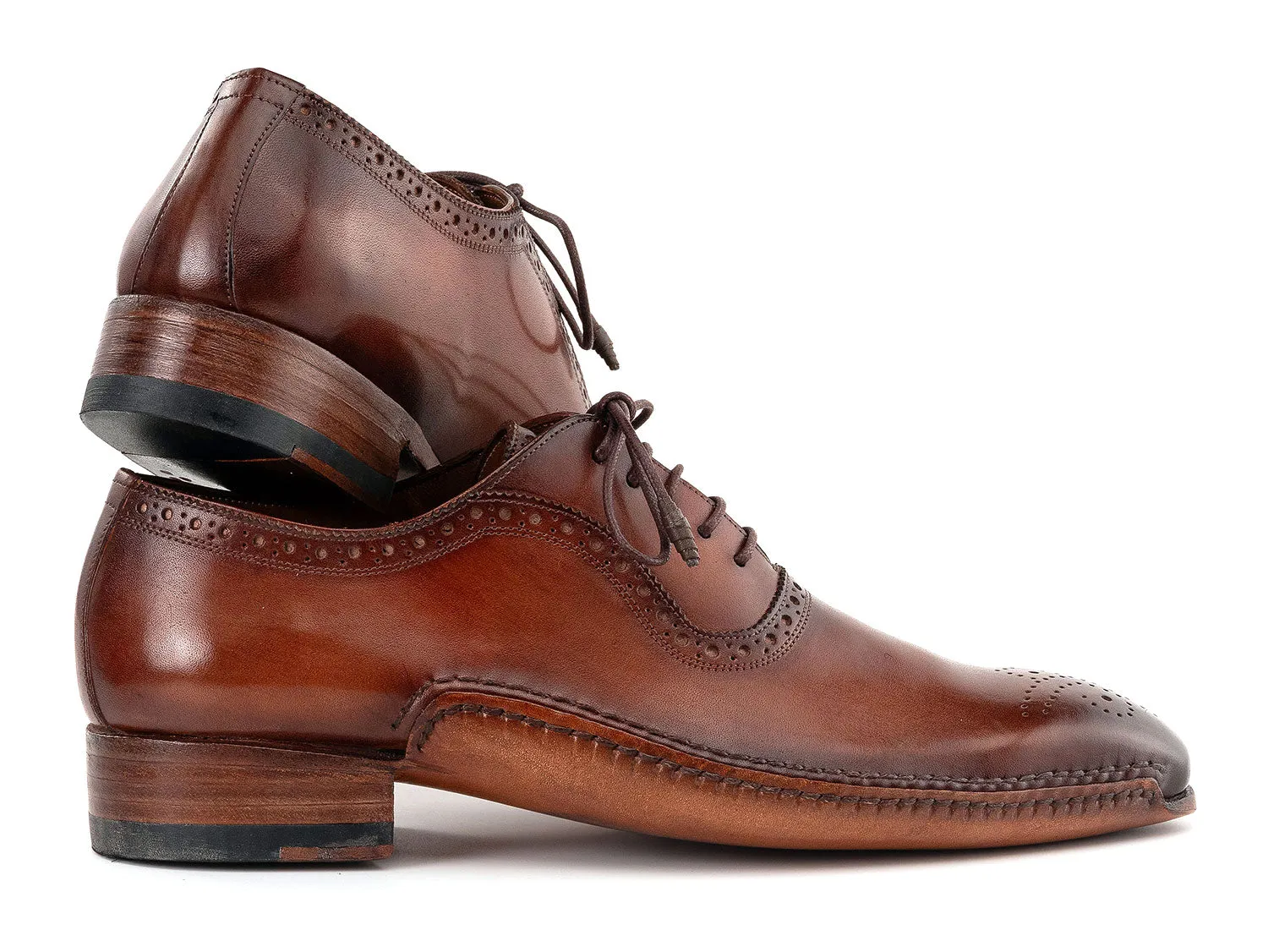 Paul Parkman Schuhe Paul Parkman Herren Glattleder Handgefertigte Oxfords in Braun