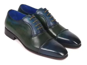 Paul Parkman Schuhe Paul Parkman Herren Cap-Toe Oxfords in Blau & Grün