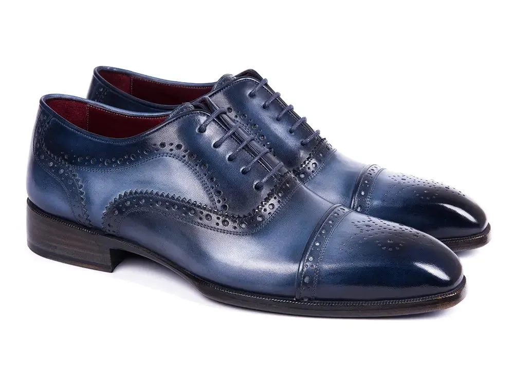 Paul Parkman Schuhe Paul Parkman Herren Cap Toe Oxfords in Blau & Marine