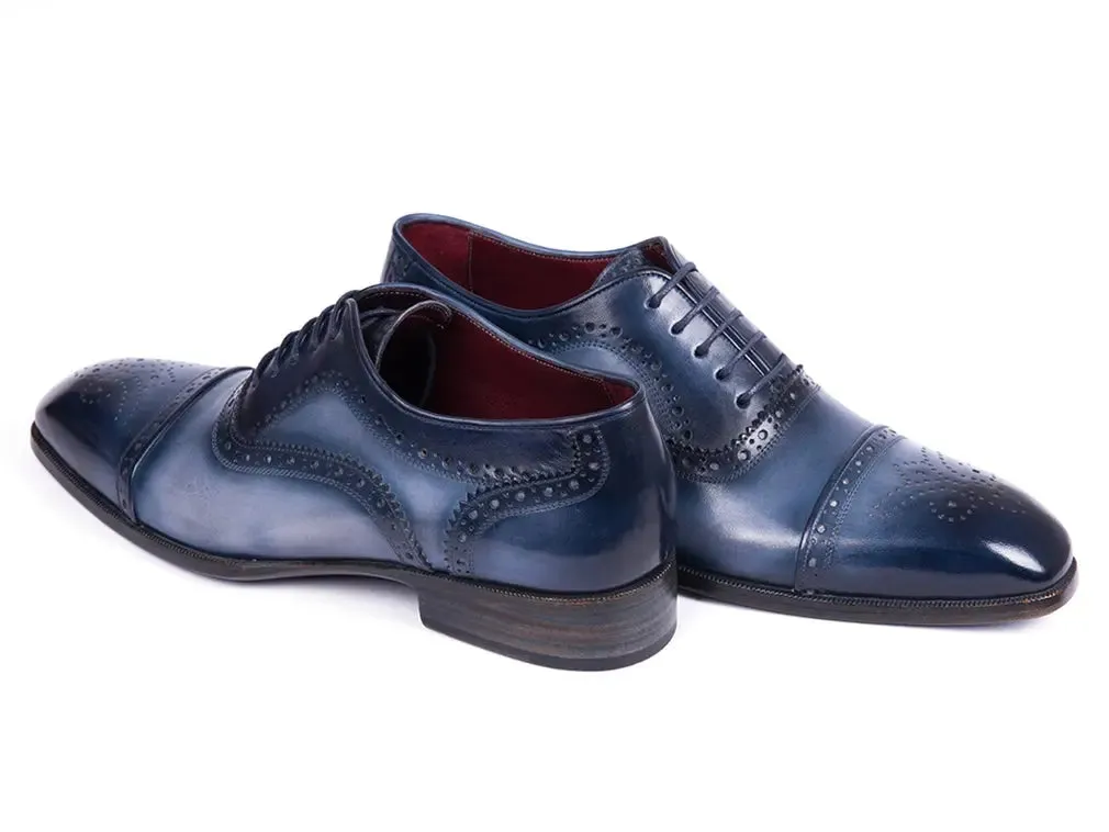 Paul Parkman Schuhe Paul Parkman Herren Cap Toe Oxfords in Blau & Marine