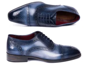 Paul Parkman Schuhe Paul Parkman Herren Cap Toe Oxfords in Blau & Marine