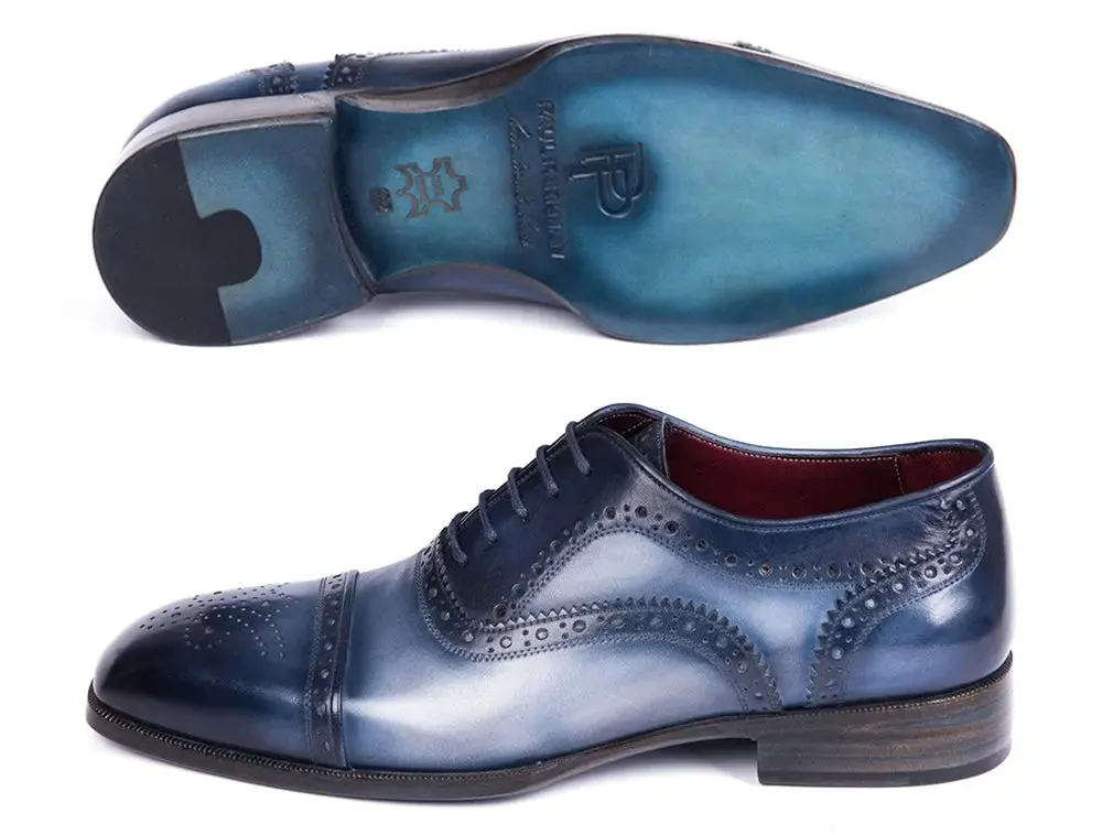 Paul Parkman Schuhe Paul Parkman Herren Cap Toe Oxfords in Blau & Marine