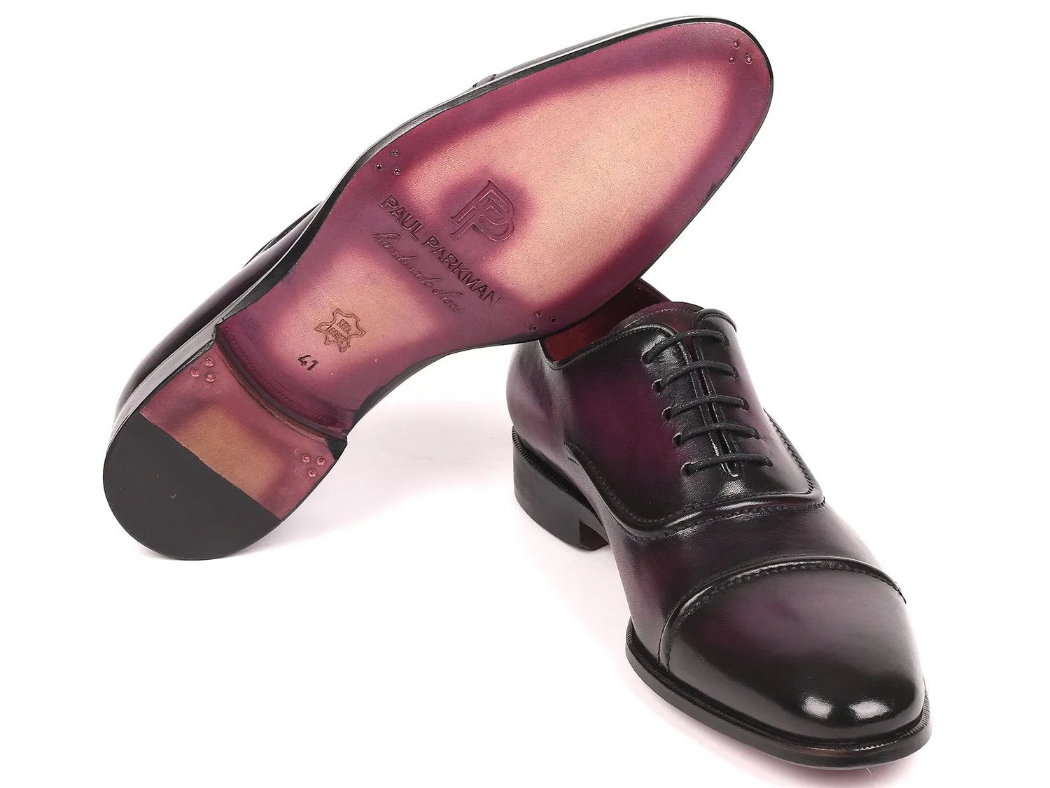Paul Parkman Schuhe Paul Parkman Herren Cap-Toe Oxfords in Lila