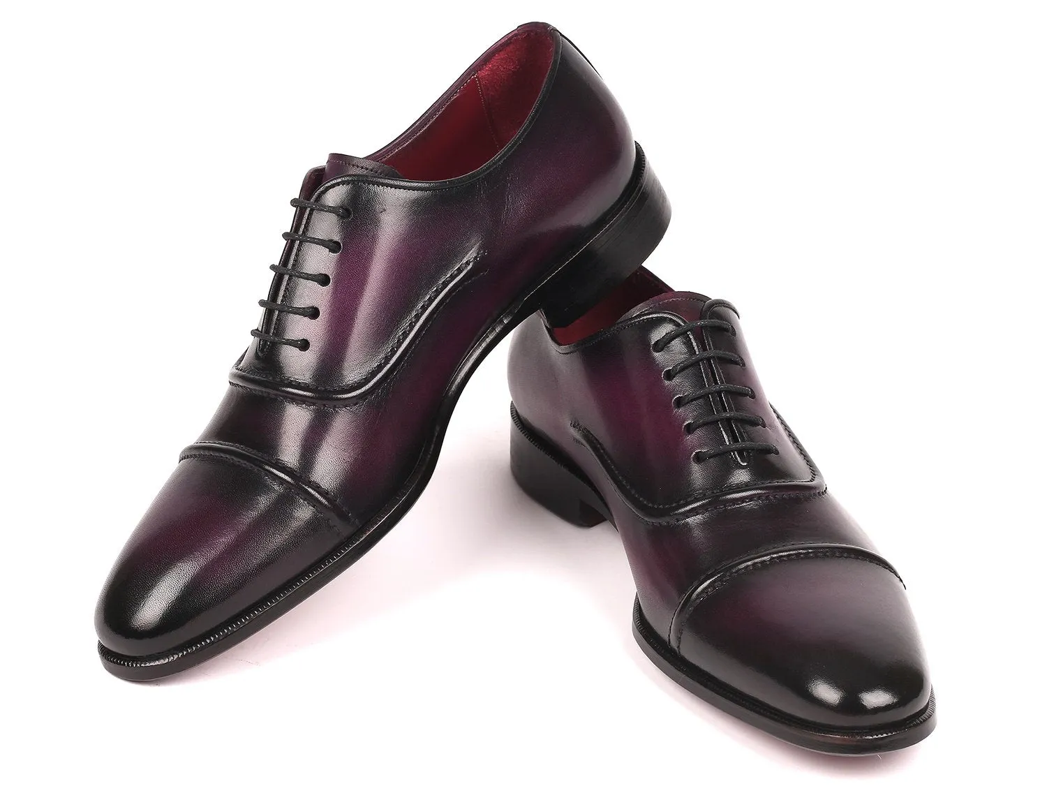 Paul Parkman Schuhe Paul Parkman Herren Cap-Toe Oxfords in Lila