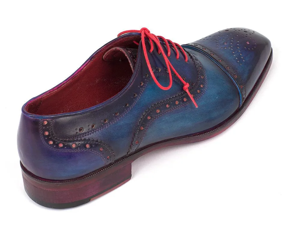 Paul Parkman Schuhe Paul Parkman Herren-Captoe-Oxfords in Blau & Parliament