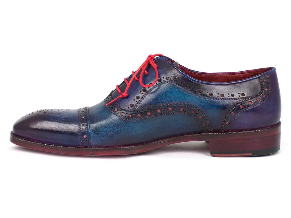 Paul Parkman Schuhe Paul Parkman Herren-Captoe-Oxfords in Blau & Parliament