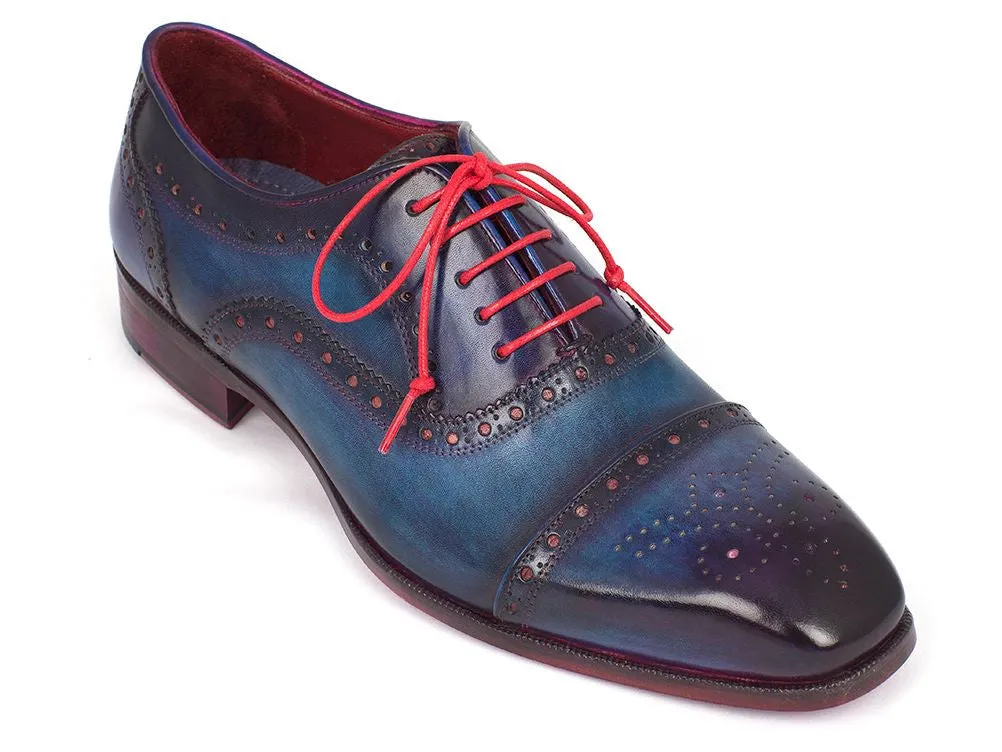 Paul Parkman Schuhe Paul Parkman Herren-Captoe-Oxfords in Blau & Parliament